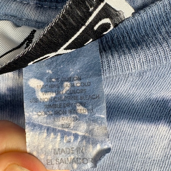 VTG NY-5 U Womens Tie Dye Short T Shirt Sz M Blue Cotton Boho Hippie Festival - Picture 6 of 9